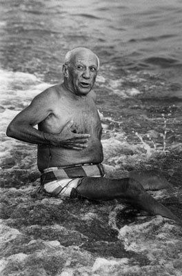 Photographie Clergue - Picasso en la playa I