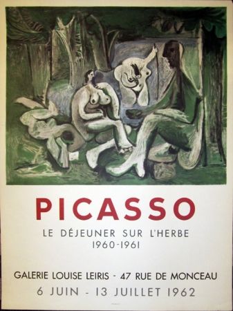 Lithographie Picasso - Picasso, Le Dejeuner sur L'Herbe, Galerie Louise Leiris