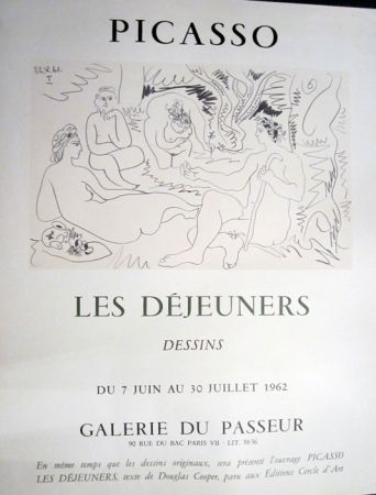 Lithographie Picasso - PIcasso, Les Dejeuners, Dessins, Galerie Du Passeur