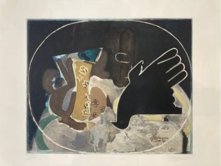 Eau-Forte Braque (After) - Pichet et oiseau 