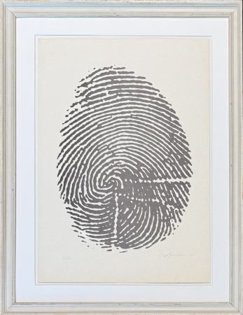 Aucune Technique Manzoni - Piero Manzoni (1933-1963) - Left thumbprint - Photolithograph on paper - 1960