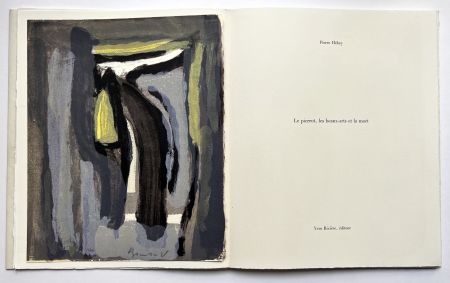 Livre Illustré Van Velde - Pierre Hébey : Le pierrot, les beaux-arts et la mort. Quatre lithographies de Bram van Velde (1981)