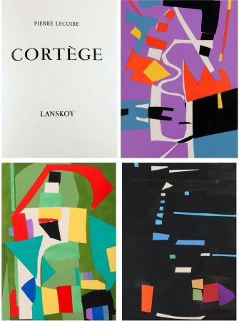 Livre Illustré Lanskoy - Pierre Lecuire : CORTÈGE. 24 pochoirs (ex. de tête avec suite complète) 1959.