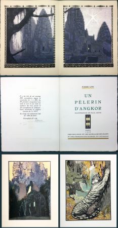 Livre Illustré Jouve - Pierre Loti: UN PÉLERIN D'ANGKOR. Illustration de Paul Jouve gravées par F.-L. Schmied (1930)..‎ 