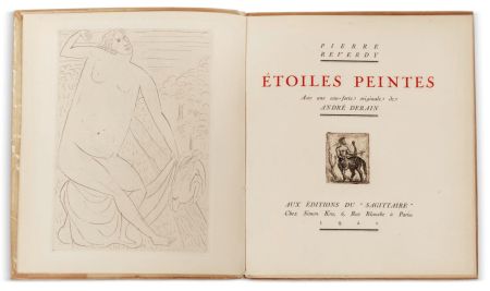 Livre Illustré Derain - Pierre Reverdy :  ÉTOILES PEINTES. Avec une eau-forte originale de André Derain (1921)