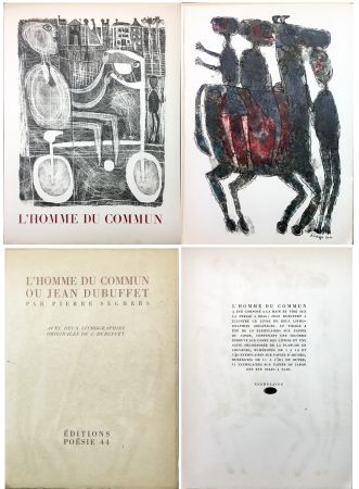Livre Illustré Dubuffet - Pierre Seghers : L'HOMME DU COMMUN. Lithographies de Jean Dubuffet (1944)