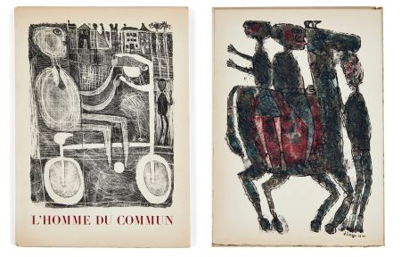 Livre Illustré Dubuffet - Pierre Seghers : L'HOMME DU COMMUN. Lithographies de Jean Dubuffet (1944)