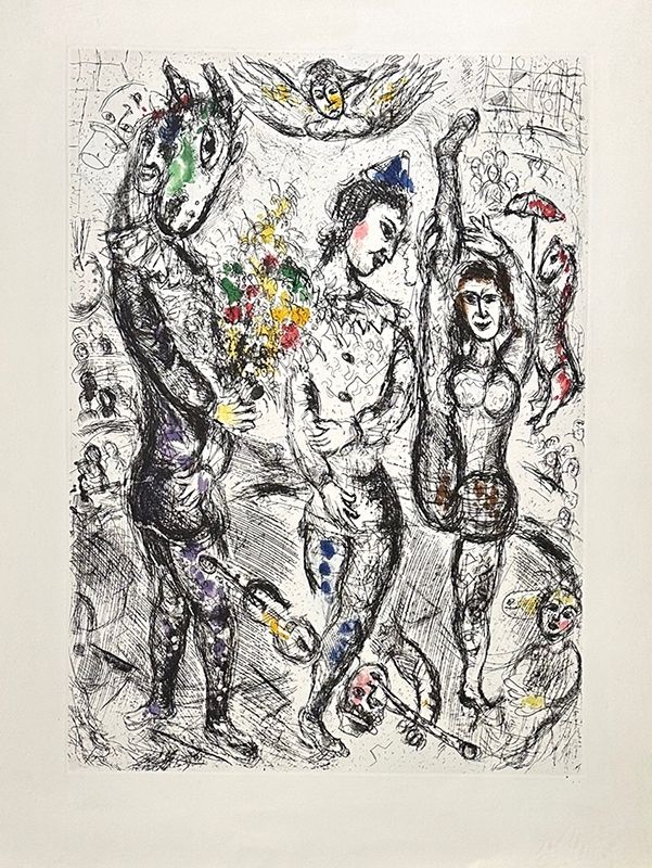 Gravure Chagall - Pierrot