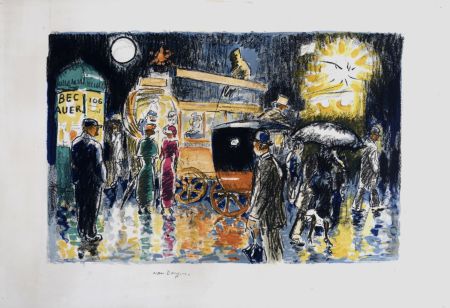 Lithographie Van Dongen - Pigalle, La nuit, c. 1950