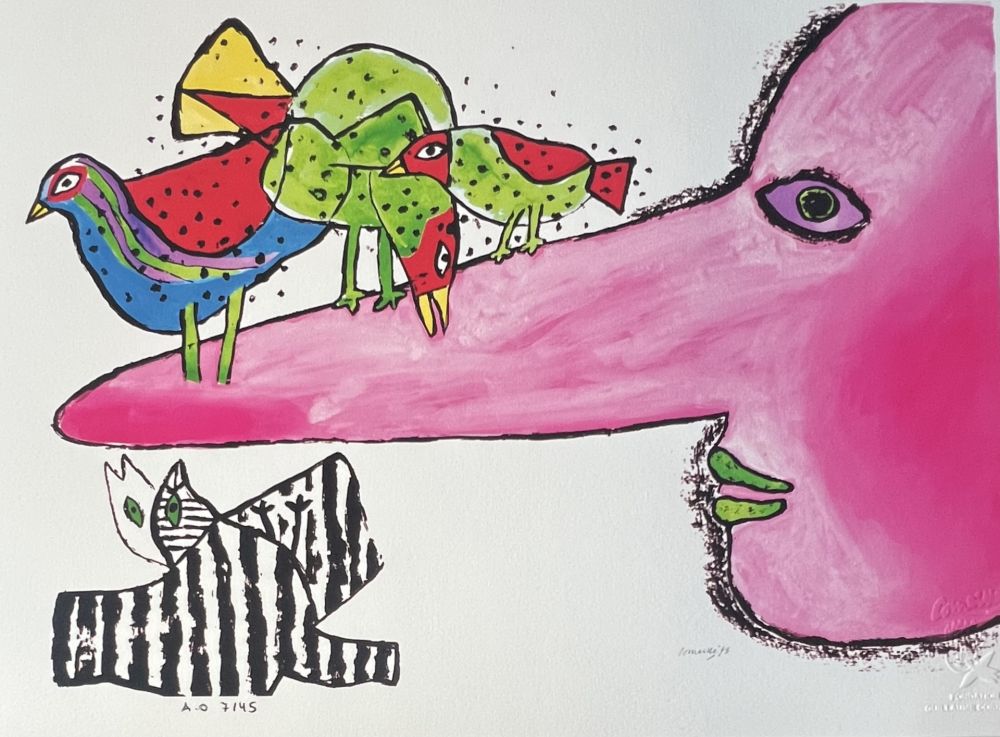 Estampe Numérique Corneille -  Pinocchio 1973 Tirage numéroté 45 ex AO