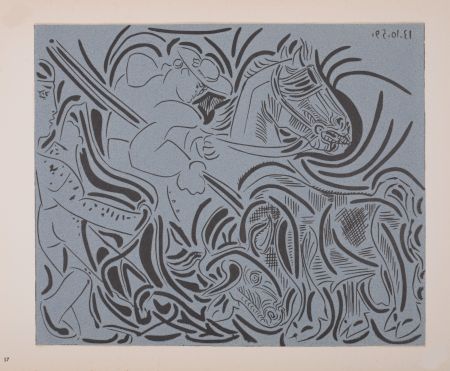 Linogravure Picasso - Pique, 1962