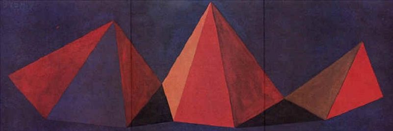 Lithographie Lewitt - Piramidi VI