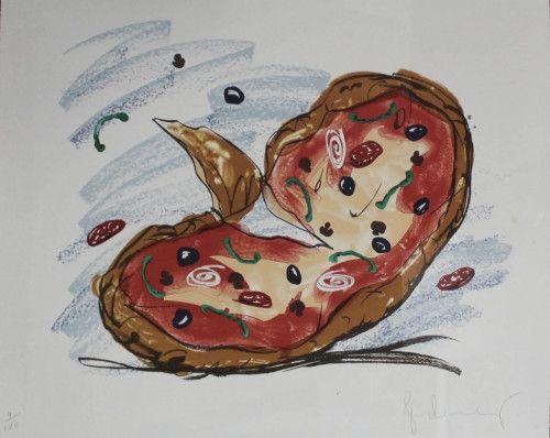 Lithographie Oldenburg - Pizza/Palette,