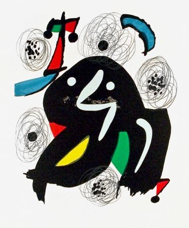 Lithographie Miró - Pl. 4 from La Mélodie Acide (The Acid Melody)