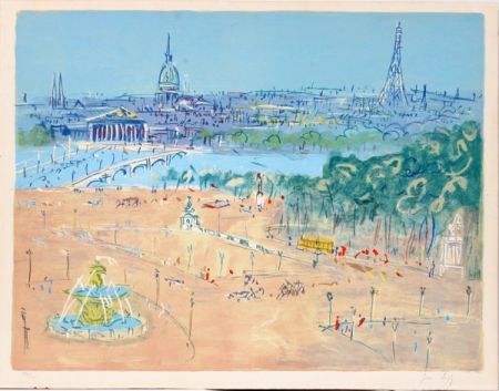 Lithographie Dufy - Place de la Concorde