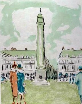 Lithographie Van Dongen - Place Vendome