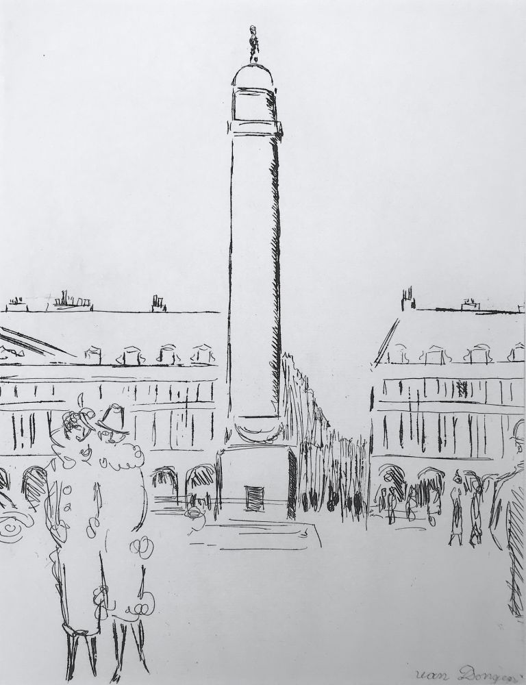 Gravure Van Dongen - Place Vendome