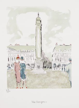 Lithographie Van Dongen - Place Vendôme