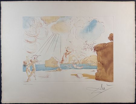 Gravure Dali - Plage de Cadaques