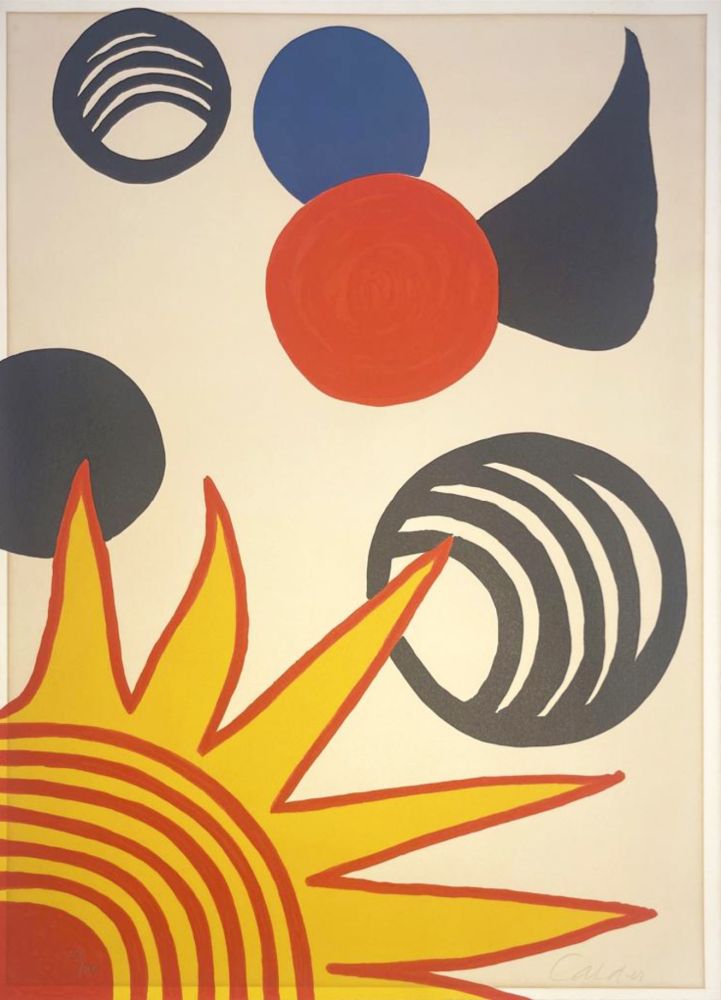Lithographie Calder - Plaisir du Nèophyte/ Pleasure of the Neophyte from La Memoire Elementaire