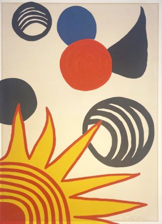 Lithographie Calder - Plaisir du Nèophyte/ Pleasure of the Neophyte from La Memoire Elementaire