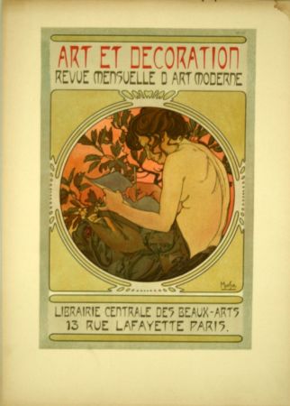 Lithographie Mucha - Planche 57  Documents Décoratifs