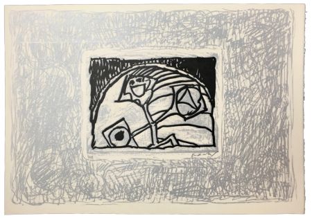 Linogravure Alechinsky - Planche VIII