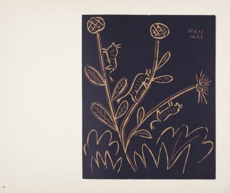 Linogravure Picasso (After) - Plante aux Toritos, 1962