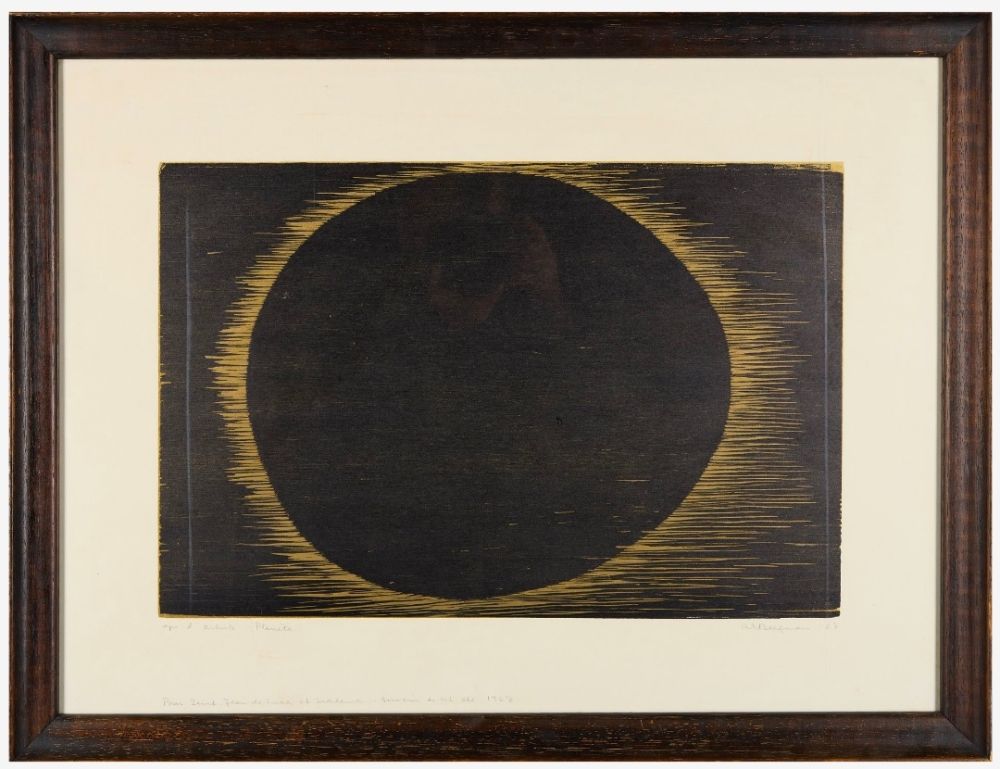 Gravure Sur Bois Bergman - Planète