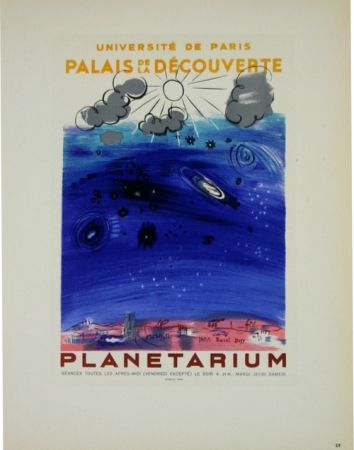 Lithographie Dufy - Planétarium  1956