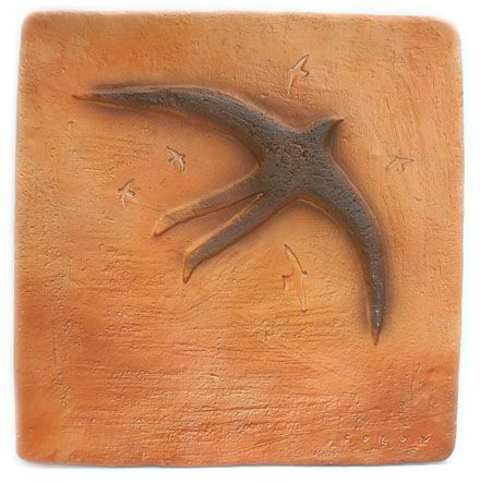 Céramique Folon - Plate - Bird Man - Homme oiseau