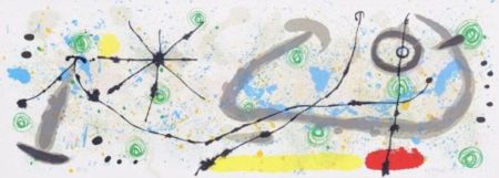 Lithographie Miró - Plate 8, from Lézard aux plumes d'or