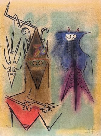 Lithographie Lam - Pleni Łuną ( Démons familiers)