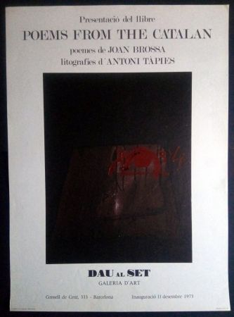 Affiche Tàpies - Poems from the Catalan - Tàpies / Brossa 1973