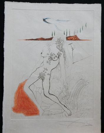 Gravure Dali - Poems Secrets Nude at The Fountain