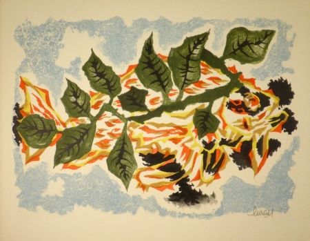 Lithographie Lurcat - Poisson feuillage