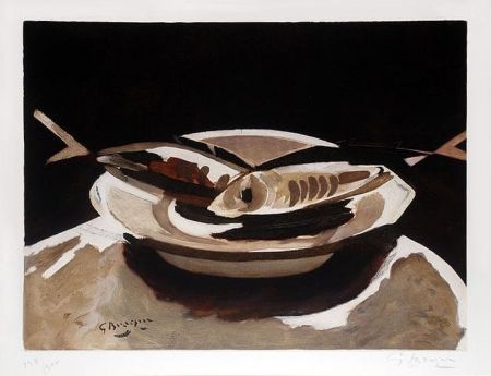 Gravure Braque - Poissons (Fish), c. 1956