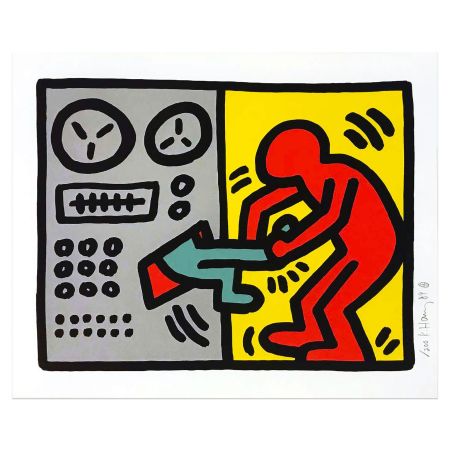 Sérigraphie Haring - Pop shop III