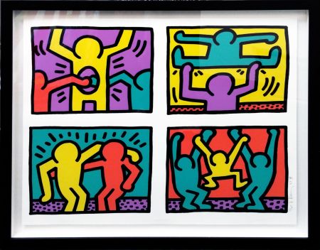 Sérigraphie Haring - POP SHOP QUAD I