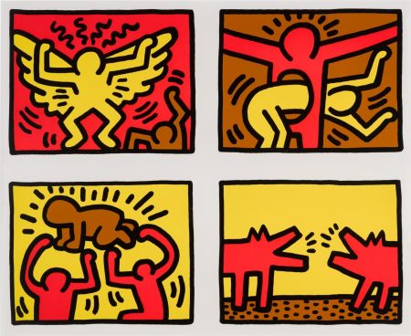 Sérigraphie Haring - Pop Shop Quad IV