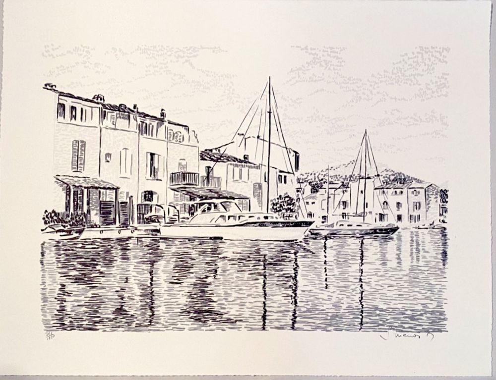 Lithographie Mendjisky - Port Grimaud