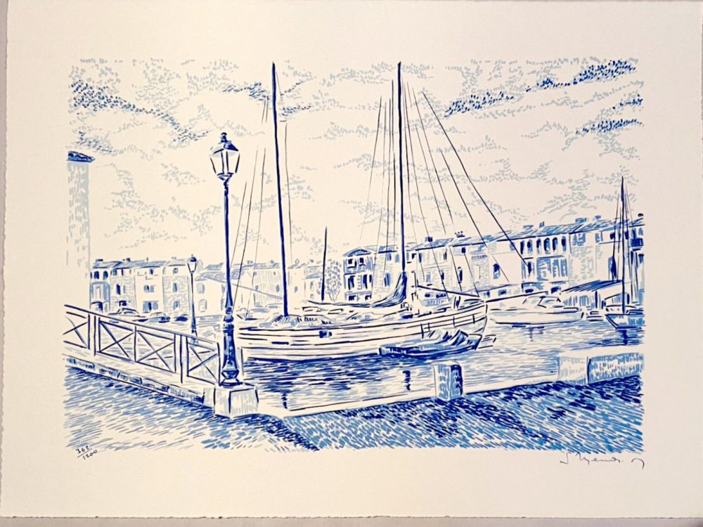 Lithographie Mendjisky - Port Grimaud