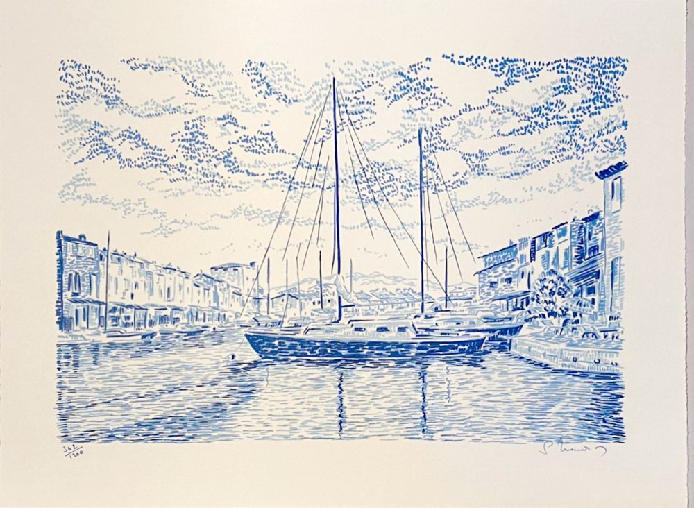 Lithographie Mendjisky - Port Grimaud