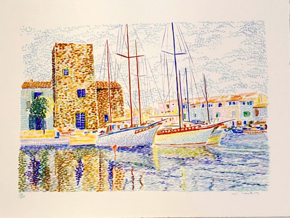 Lithographie Mendjisky - Port Grimaud