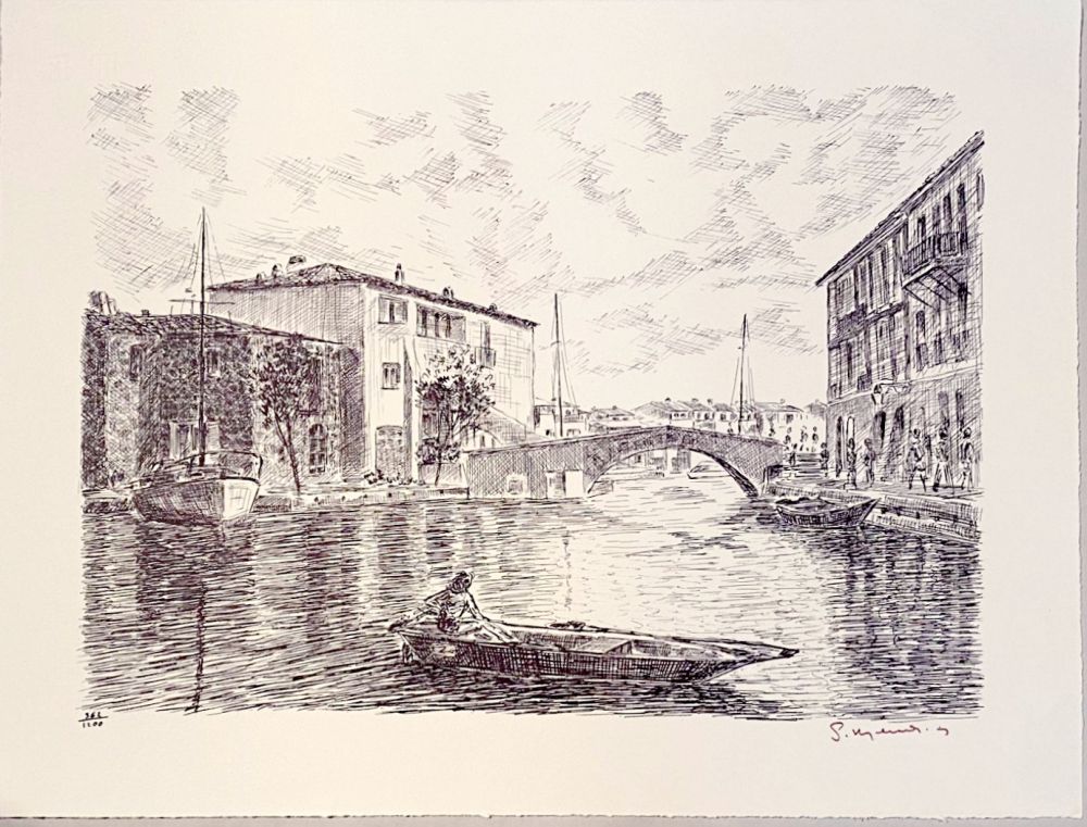 Lithographie Mendjisky - Port Grimaud