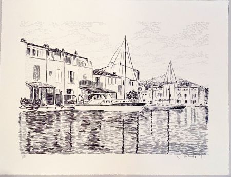 Lithographie Mendjisky - Port Grimaud