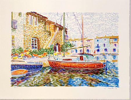 Lithographie Mendjisky - Port Grimaud