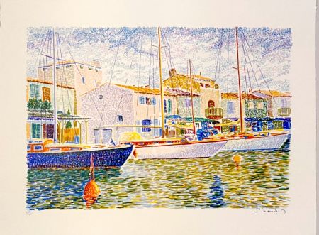 Lithographie Mendjisky - Port Grimaud