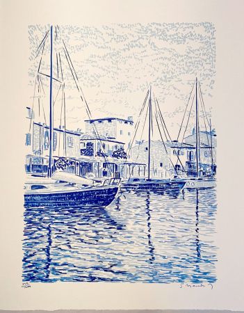 Lithographie Mendjisky - Port Grimaud