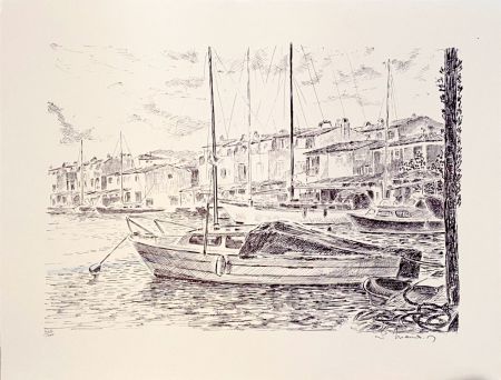 Lithographie Mendjisky - Port Grimaud